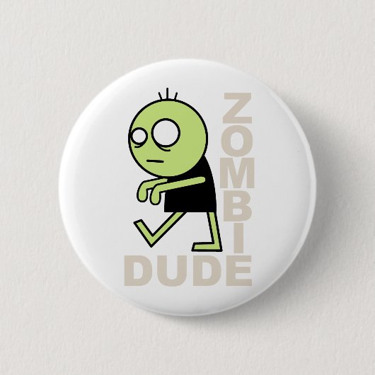 Zombie Man Ronde Button 5,7 Cm (Voorkant)