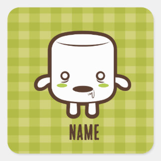 Zombie Marshmallow Halloween Vierkante Sticker