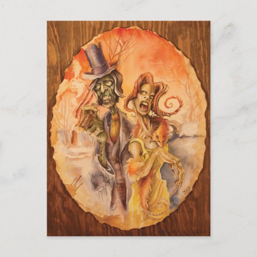 Zombie meisje briefkaart (Voorkant)