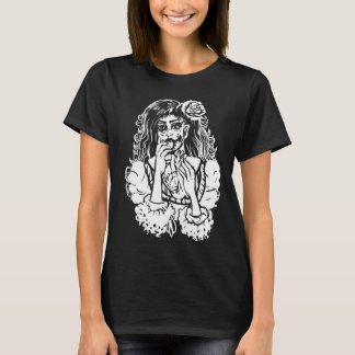 Zombie Meisje Eet Hart Victoriaans Gothic Punk T-shirt