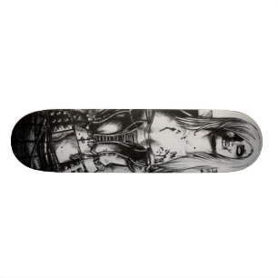 Zombie meisje skateboard
