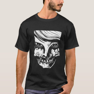 Zombie Meisje Zwarte Kunst Moderne Trendy T-shirt