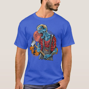 Zombie met Ax Halloween Jack T-shirt