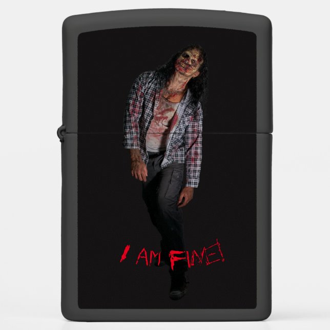 Zombie met Quote "I'm fine" (Voorkant)