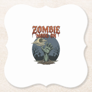Zombie Modus Halloween Hand Maan Kerkhof_1 Kartonnen Onderzetters