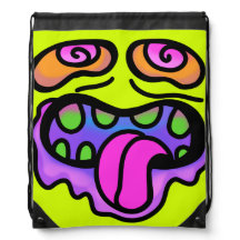 Zombie Monster helder geel Gym Drawstring Bag