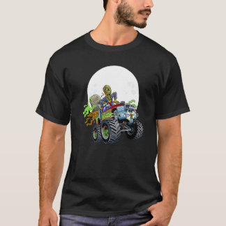 Zombie Monster Truck Enge Halloween Verschrikkeli T-shirt