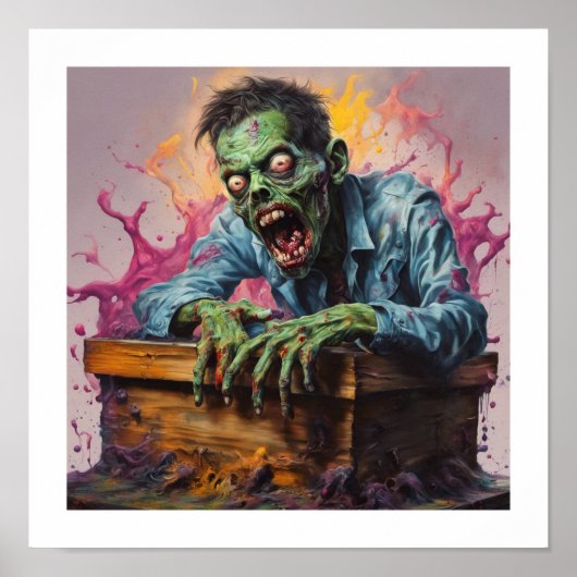 Zombie Mugshot Halloween Poster (Voorkant)