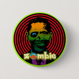 Zombie Obama 2012! Ronde Button 5,7 Cm