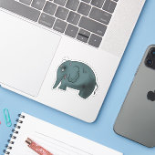 Zombie-olifant Sticker (Laptop met iPhone)