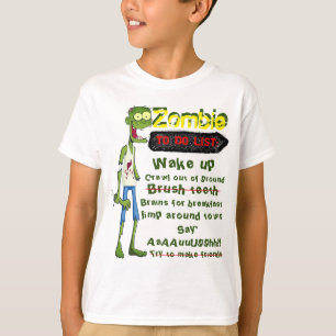 Zombie om lijst te doen t-shirt