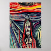 Zombie op de brug | AI Art Poster (Voorkant)