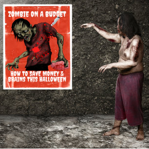 Zombie op een budget Halloween Poster