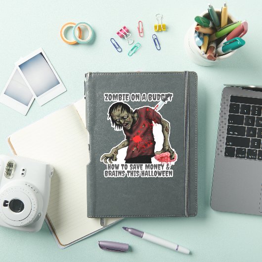 Zombie op een budget Halloween Sticker (iPad Cover)