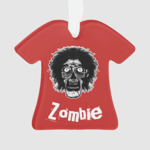 Zombie - op rood ornament