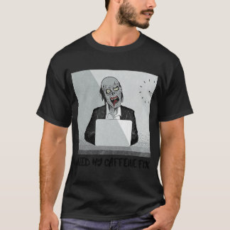 ZOMBIE OP ZOOMKLAS SLAPERIG HEEFT COFFIE CAFFEINE T-SHIRT