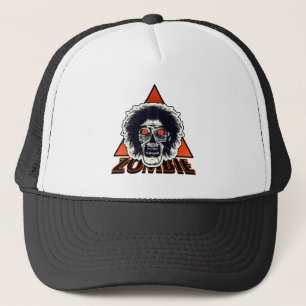 ZOMBIE Oranje Eyes driehoek Trucker Pet
