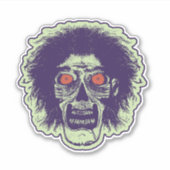 Zombie Oranje Eyes Green Sticker (Voorkant)