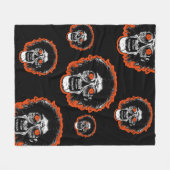 ZOMBIE - Oranje ogen multi-face fleece Blanket (Voorkant (Horizontaal))