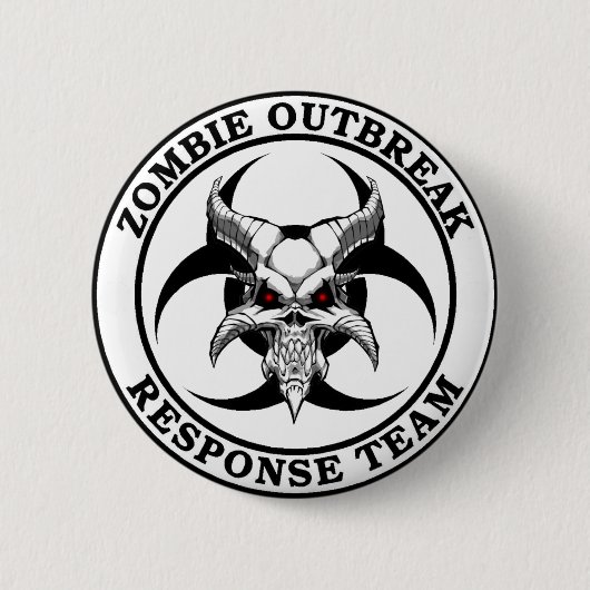 Zombie Outbreak Biohazard Demon Ronde Button 5,7 Cm (Voorkant)