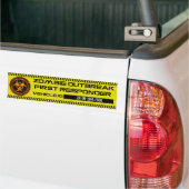 Zombie Outbreak First Responder Bumpersticker (Op Truck)