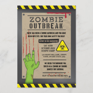 Zombie Outbreak nodigt Halloween Party uit Kaart