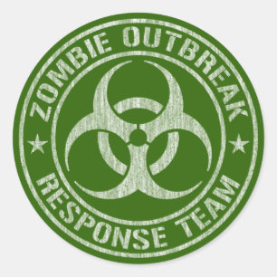 Zombie Outbreak Response Team Army Ronde Sticker
