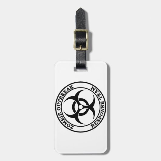 Zombie Outbreak Response Team (Biohazard) Bagagelabel (Voorkant verticaal)