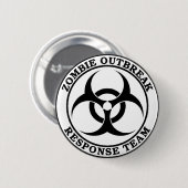 Zombie Outbreak Response Team (Biohazard) Ronde Button 5,7 Cm (Voorkant /achterkant)