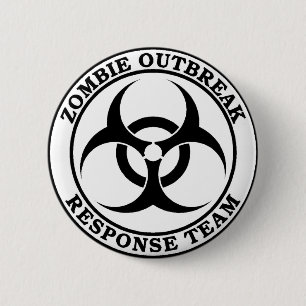 Zombie Outbreak Response Team (Biohazard) Ronde Button 5,7 Cm
