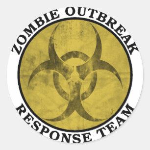 Zombie Outbreak Response Team (Biohazard) Ronde Sticker