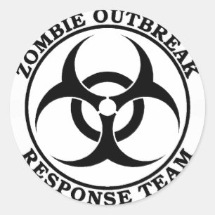 Zombie Outbreak Response Team (Biohazard) Ronde Sticker