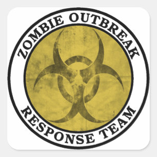 Zombie Outbreak Response Team (Biohazard) Vierkante Sticker