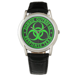 Zombie Outbreak Response Team Neon Green Horloge