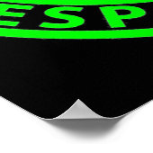 Zombie Outbreak Response Team Neon Green Poster (Hoek)