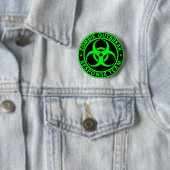 Zombie Outbreak Response Team Neon Green Ronde Button 5,7 Cm (In situ)