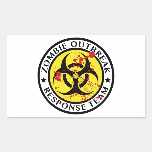 Zombie Outbreak Response Team Rechthoekige Sticker (Voorkant)