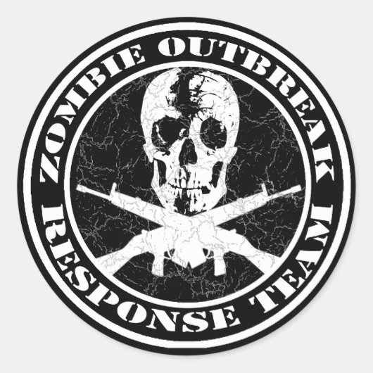 Zombie Outbreak Response Team Ronde Sticker (Voorkant)