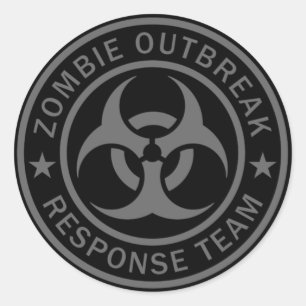 Zombie Outbreak Response Team Ronde Sticker