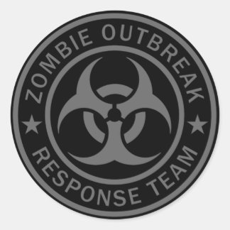 Zombie Outbreak Response Team Ronde Sticker