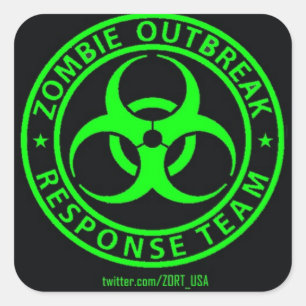 Zombie Outbreak Response Team USA Vierkante Sticker