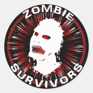 Zombie overlevenden icoon flair ronde sticker