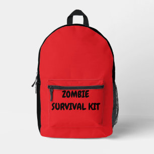 Zombie-overlevingskit Bedrukte Rugzak
