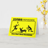 Zombie Paraatheid Bijlen Herlaad Ontwerp Kaart (Gele Bloem)