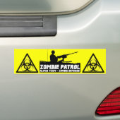 Zombie Patrol - Alpha Team Bumpersticker (Op auto)