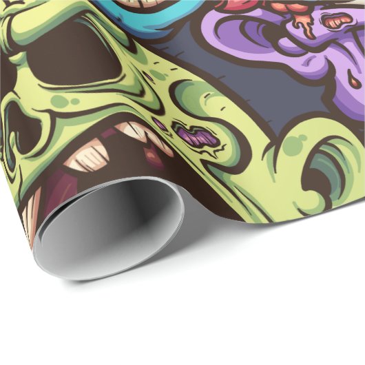 Zombie Pattern Cadeaupapier (Rol Hoek)