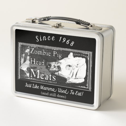 Zombie Pig Head Meats - sinds 1968 zwart en wit (Voorkant)