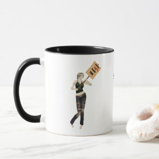 Zombie Pin Up Girl Protest I Coffee Mug
