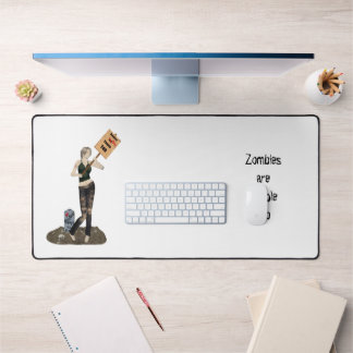 Zombie Pin Up Girl Protest II Mat bureau