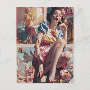 Zombie Pin-Up I Briefkaart